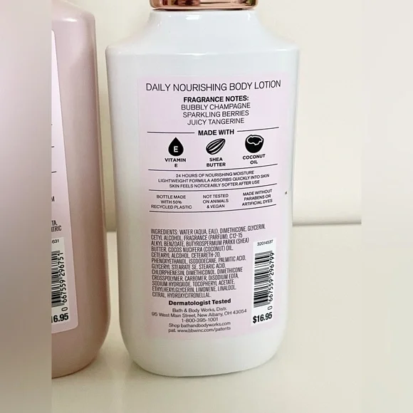 Bath & Body Works Champagne Toast Body Wash & Lotion Full Size Set with Tote - Picture 10 of 11